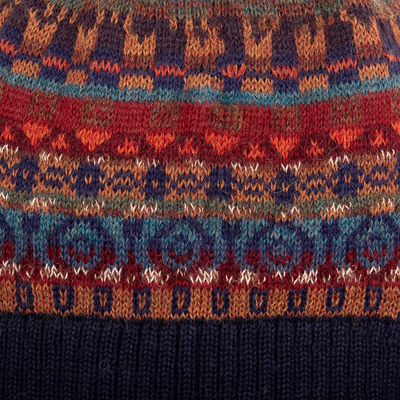 sombrero 100% alpaca - Gorro Unisex Multicolor Tejido 100% Alpaca en Perú