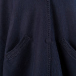Alpaca blend cape, 'Blue Divine' - Alpaca Blend Blue Cape with Buttons and Pockets from Peru