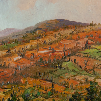 'Tarma' - Impressionist Nature-Themed Tarma Landscape Oil Painting