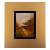 „Träume“ – expressionistisches abstraktes Landschaftsölgemälde in warmen Tönen