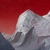 'Peru's Summit' - Expressionist Grey and Red Oil Huascaran Landscape Painting