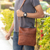Leather sling bag, 'Today's Adventure' - Adjustable Brown Leather Sling Bag with Zipper Closure