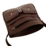 Leather sling bag, 'Intrepid Traveler' - Adjustable 100% Leather Sling Bag Handcrafted in Peru