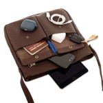 Leather sling bag, 'Intrepid Traveler' - Adjustable 100% Leather Sling Bag Handcrafted in Peru