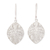 Sterling silver dangle earrings, 'Leafy Fineness' - Embossed Leaf-Shaped Sterling Silver Dangle Earrings thumbail