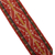 Cotton belt, 'Chaska' - Handwoven Classic Patterned Red Cotton Belt from Peru
