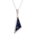 Lapis lazuli pendant necklace, 'Spellbinding Blue' - Silver Necklace with Triangular Lapis Lazuli Pendant (image 2b) thumbail