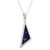 Lapis lazuli pendant necklace, 'Spellbinding Blue' - Silver Necklace with Triangular Lapis Lazuli Pendant