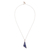 Lapis lazuli pendant necklace, 'Spellbinding Blue' - Silver Necklace with Triangular Lapis Lazuli Pendant