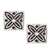 Sterling silver stud earrings, 'Viceregal Splendor' - Majolica Tile-Themed Sterling Silver Floral Stud Earrings