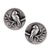 Sterling silver stud earrings, 'Petite Sparrows' - Relief Sparrow-Themed Sterling Silver Stud Earrings