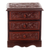 Wood and leather chest, 'Classic Magnificence' - Baroque-Inspired Embossed Mohena Wood and Leather Chest