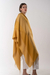 Baby alpaca blend shawl, 'Sunny Shake' - Handloomed Patterned Yellow Baby Alpaca Blend Shawl