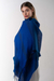 Baby alpaca blend shawl, 'Oceanic Shake' - Handloomed Patterned Blue Baby Alpaca Blend Shawl