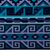 Tapiz de lana - Tapiz de lana azul y cerúleo con estampado geométrico