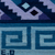 Wandteppich aus Wolle - Webteppich aus blauer und himmelblauer Wolle mit geometrischem Muster