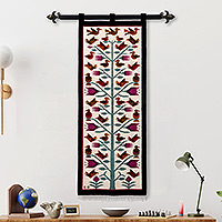 Wool tapestry, 'Birds in the Andes' - Nature-Inspired Bird-Themed Handloomed Wool Tapestry