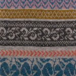 100% alpaca scarf, 'Wintry Petals' - Floral and Geometric-Patterned Multicolor 100% Alpaca Scarf