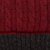 Wendemütze aus 100 % Alpaka, „Warm und lebendig“ – Wendemütze aus 100 % Alpaka mit Zopfmuster in Rot und Grau