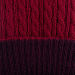 Reversible 100% alpaca hat, 'Warm and Stunning' - Reversible 100% Alpaca Cable Knit Hat in Burgundy and Red
