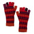 100% baby alpaca fingerless gloves, 'Red Vibes' - Knit Red Brown and Purple 100% Baby Alpaca Fingerless Gloves