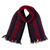 Schal aus Alpaka-Mischung - Handgewebter Schal aus Alpaka-Mischung mit Fransen in Rot und Schwarz