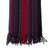 Alpaca blend scarf, 'Romantic Lands' - Handloomed Red and Black Fringed Alpaca Blend Scarf