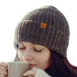 Alpaca blend knit beanie, 'Mushroom Age' - Alpaca and Wool Blend Knit Beanie Hat in Mushroom Brown