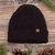 Alpaca blend knit beanie, 'Dark Age' - Alpaca and Wool Blend Knit Beanie Hat in Onyx Black