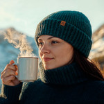 Alpaca blend knit beanie, 'Peacock Age' - Alpaca and Wool Blend Knit Beanie Hat in Peacock Teal