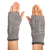 100% alpaca reversible fingerless mittens, 'Smoke and Graphite Glam' - 100% Alpaca Knit Reversible Fingerless Mittens in Grey Hues