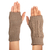 100% alpaca reversible fingerless mittens, 'Chestnut and Camel Glam' - Brown and Camel 100% Alpaca Reversible Fingerless Mittens