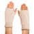 100% alpaca reversible fingerless mittens, 'Sand & Sky' - Ivory and Brown 100% Alpaca Reversible Fingerless Mittens