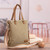 Leather-accented cotton shoulder bag, 'Subtle Beauty' - Leather-Accented Cotton Shoulder Bag with Removable Strap
