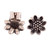 Sterling silver button earrings, 'Floral Buttons' - Sunflower-Shaped Oxidized Sterling Silver Button Earrings