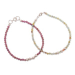 Phosphosiderite and opal beaded bracelets, 'Sweet Mysticism' (set of 2) - Set of 2 Natural Phosphosiderite and Opal Beaded Bracelets