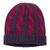 Alpaca blend knit hat, 'Braided Fuchsia' - Cable Knit Alpaca Blend Hat in Fuchsia and Purple Hues