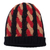 Alpaca blend knit hat, 'Braided Red' - Cable Knit Alpaca Blend Hat in Black and Red Hues