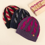 Alpaca blend knit hat, 'Braided Red' - Cable Knit Alpaca Blend Hat in Black and Red Hues