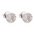 Sterling silver stud earrings, 'Moon Chic' - Modern Textured Sterling Silver Stud Earrings from Peru