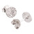 Sterling silver stud earrings, 'Moon Chic' - Modern Textured Sterling Silver Stud Earrings from Peru