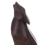 Cedarwood figurines, 'Spirits of the Dawn' (pair) - Two Hand-Carved Minimalist Wolf-Themed Cedarwood Figurines