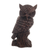 Cedarwood figurine, 'Wings of Mystery' - Hand-Carved Cedarwood Figurine with Owl Motif from Peru