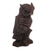 Cedarwood figurine, 'Wings of Mystery' - Hand-Carved Cedarwood Figurine with Owl Motif from Peru