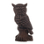 Cedarwood figurine, 'Wings of Mystery' - Hand-Carved Cedarwood Figurine with Owl Motif from Peru