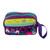 Applique cotton blend cosmetic bag, 'Llama Sunrise' - Cotton Blend Four-Compartment Cosmetic Toiletry Bag