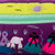 Applique cotton blend cosmetic bag, 'Llama Sunrise' - Cotton Blend Four-Compartment Cosmetic Toiletry Bag