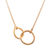 Gold-plated pendant necklace, 'Timeless Liaisons' - Fair Trade Modern Polished 18k Gold-Plated Pendant Necklace