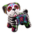 Ceramic figurine, 'Loyal Bones' - Andean-Made Painted Day of the Dead Puppy Ceramic Figurine