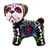 Ceramic figurine, 'Loyal Bones' - Andean-Made Painted Day of the Dead Puppy Ceramic Figurine